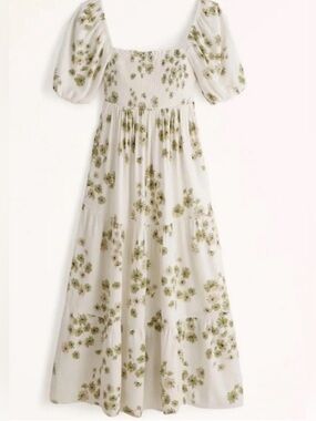 Abercrombie & Fitch Cream Floral Maxi Dress